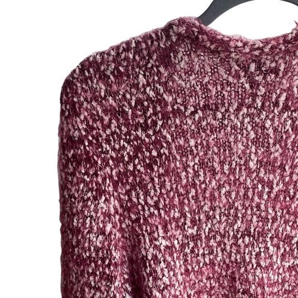 Lane Bryant Cardigan Women's Size 18 20 Open Front Pink White Sweater Fluffy - Picture 7 of 13